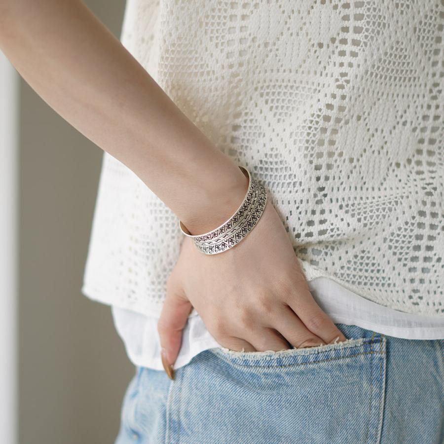phaduA（パ・ドゥア） カレンシルバーバングル マウンテンリバー ワイド / メンズ レディース ナバホ族 | ROCOCO | 09