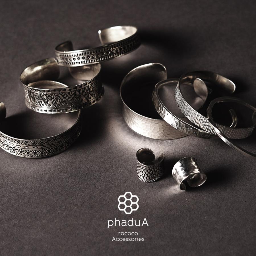 phaduA（パ・ドゥア） カレンシルバーバングル マウンテン ワイド / メンズ レディース ブレスレット | ROCOCO | 05
