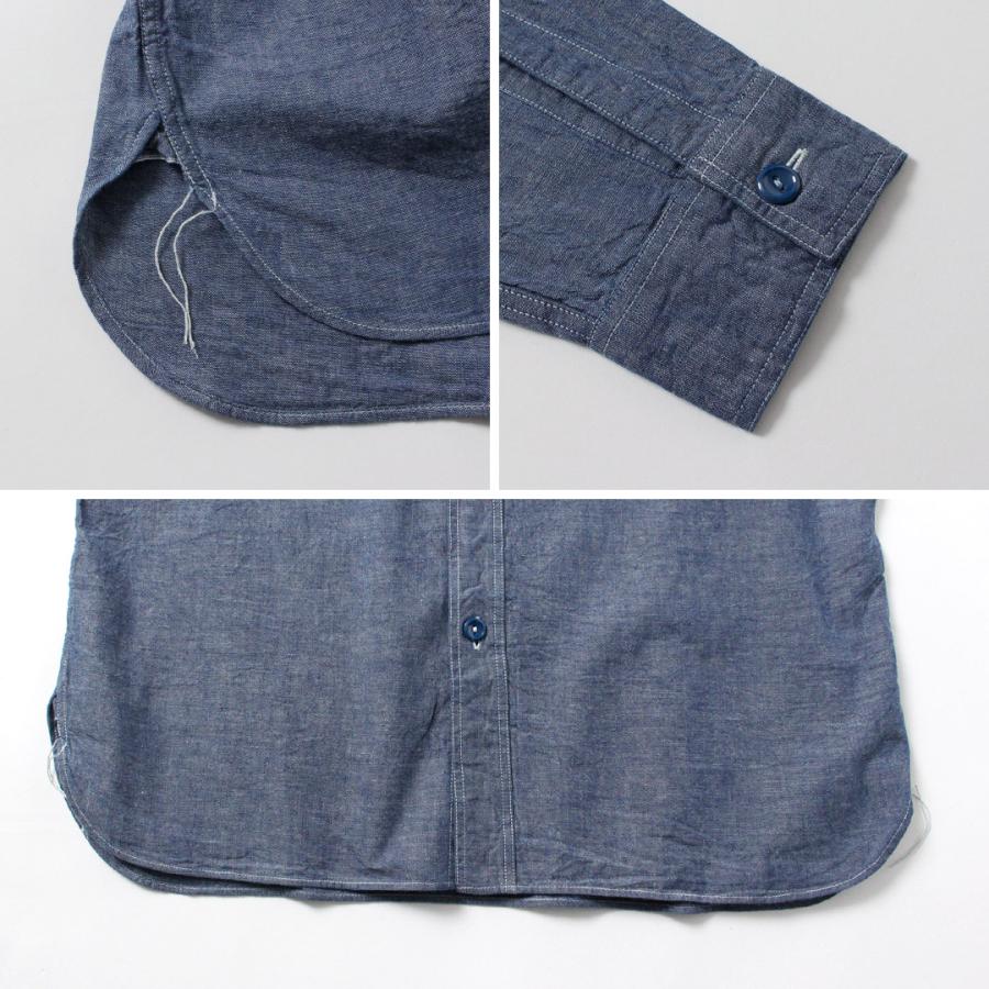 バズリクソンズ　オープンカラーシャンブレーワークシャツ　Ｌ 開襟シャツ BUZZ RICKSON’S（バズリクソンズ） シャンブレー ワーク