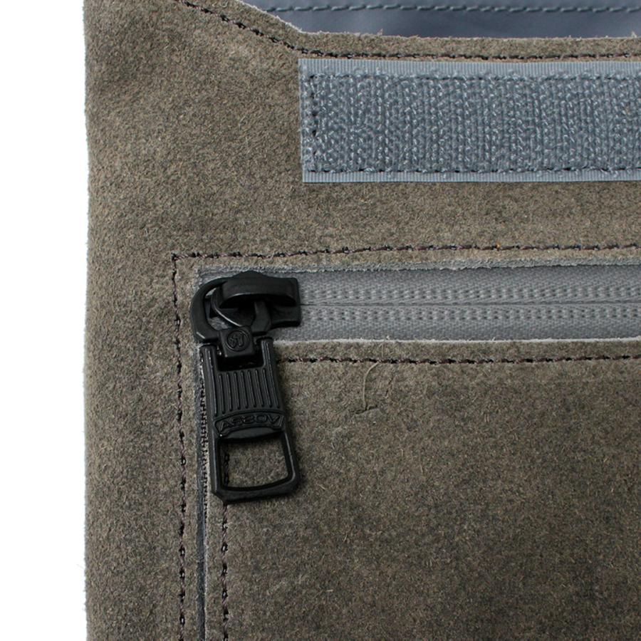 AS2OV（アッソブ） 撥水スエード サコッシュ ウォレット / メンズ レディース ショルダーバッグ 斜めがけ レザー 本革 | AS2OV | 18