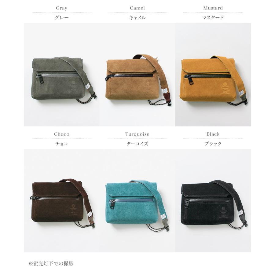 AS2OV（アッソブ） 撥水スエード サコッシュ ウォレット / メンズ レディース ショルダーバッグ 斜めがけ レザー 本革 | AS2OV | 07