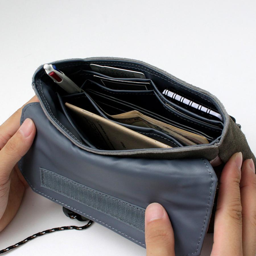 AS2OV（アッソブ） 撥水スエード サコッシュ ウォレット / メンズ レディース ショルダーバッグ 斜めがけ レザー 本革 | AS2OV | 14