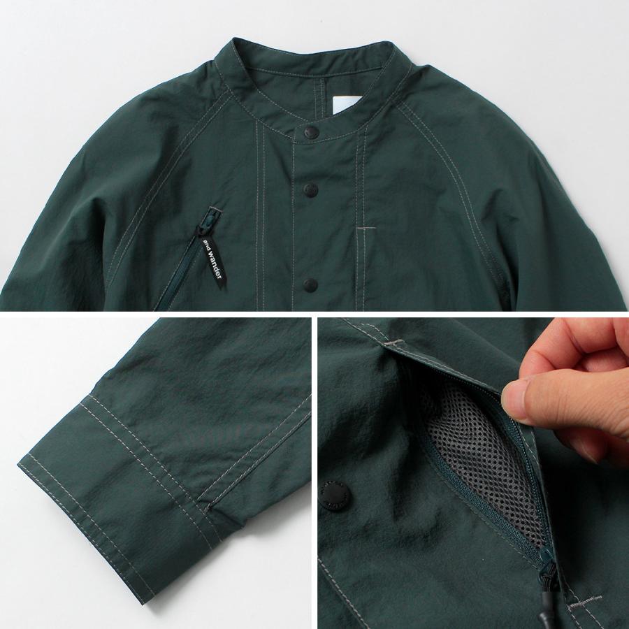 AND WANDER（アンドワンダー） ストレッチ リップ バンドカラーシャツ アウトドア / メンズ 撥水 UVカット 防臭 | and wander | 15