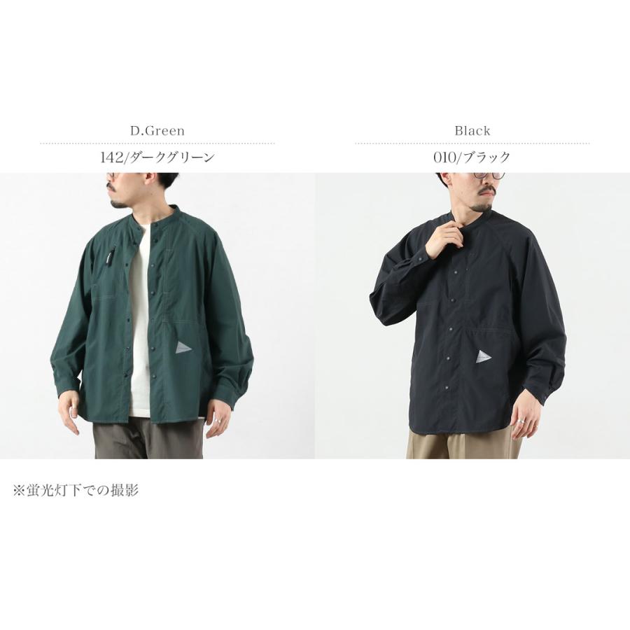 AND WANDER（アンドワンダー） ストレッチ リップ バンドカラーシャツ アウトドア / メンズ 撥水 UVカット 防臭 | and wander | 03