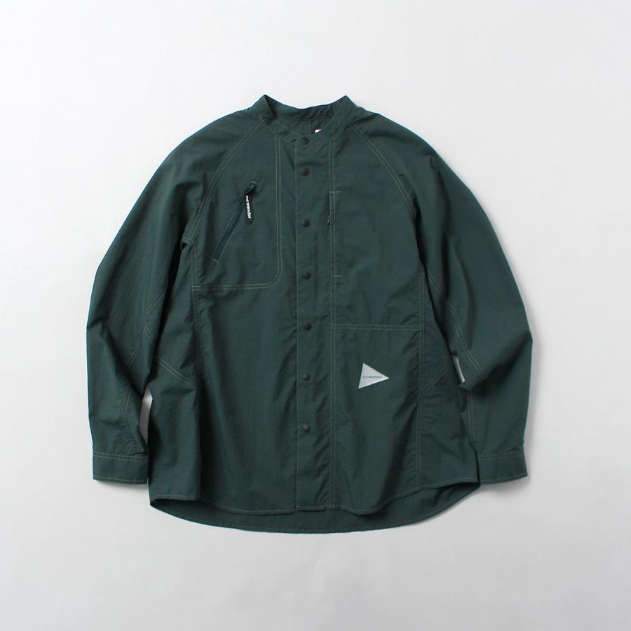 AND WANDER（アンドワンダー） ストレッチ リップ バンドカラーシャツ アウトドア / メンズ 撥水 UVカット 防臭 | and wander | 04