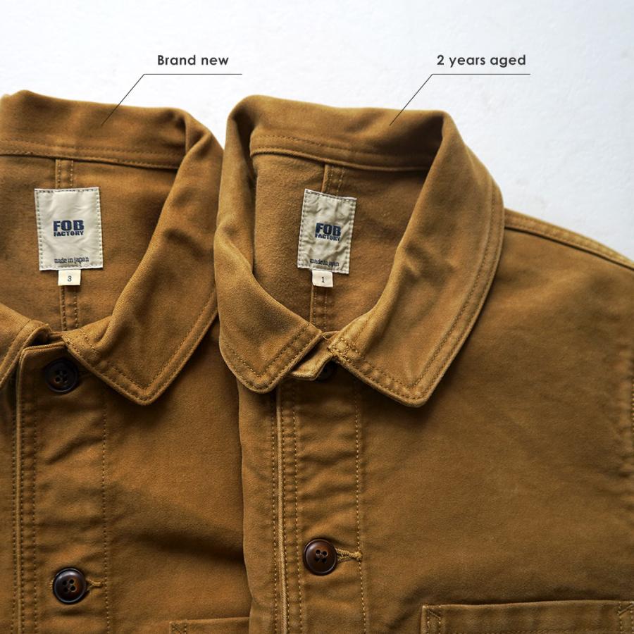 FOB FACTORY（FOBファクトリー） FRC008 別注 モールスキン ライディングジャケット ショート カバーオール 日本製 / メンズ | FOB FACTORY | 15