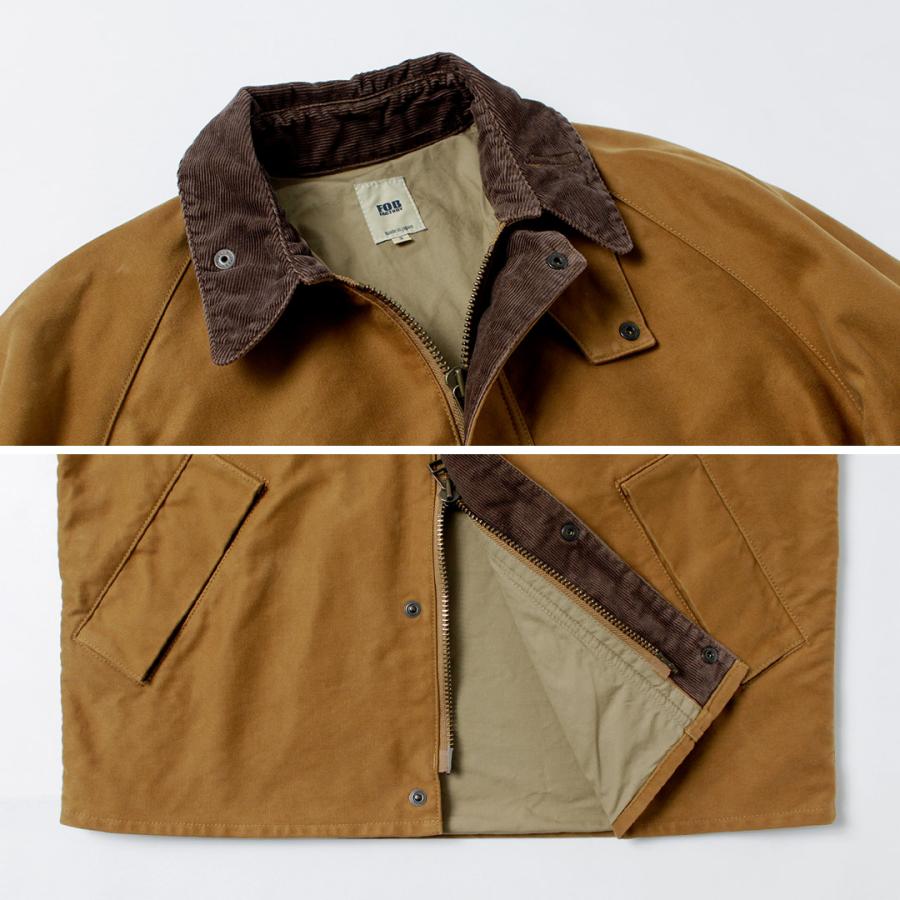 【予約販売：12月中旬発送予定】FOB FACTORY（FOBファクトリー） FRC008 別注 モールスキン ショート ライディングジャケット / カバーオール メンズ 日本製 | FOB FACTORY | 11