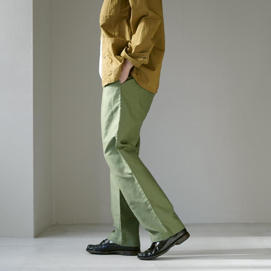 FOB FACTORY（FOBファクトリー） 別注 コットンリネンモールスキン トラックパンツ / メンズ イージーパンツ 日本製 | FOB FACTORY | 17