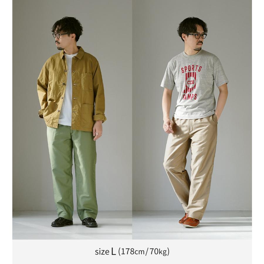FOB FACTORY（FOBファクトリー） 別注 コットンリネンモールスキン トラックパンツ / メンズ イージーパンツ 日本製 | FOB FACTORY | 07