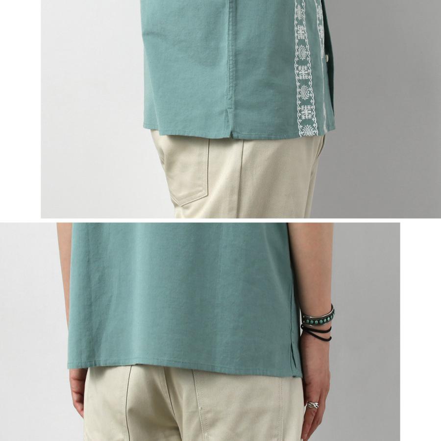 WAX LONDON（ワックスロンドン） ディドコット ショートスリーブシャツ プレースメントボーダー / 半袖 メンズ 麻 | WAX LONDON | 12