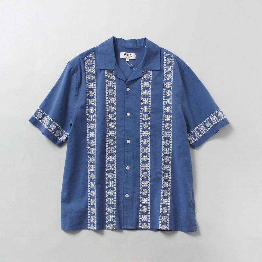 WAX LONDON（ワックスロンドン） ディドコット ショートスリーブシャツ プレースメントボーダー / 半袖 メンズ 麻 | WAX LONDON | 04