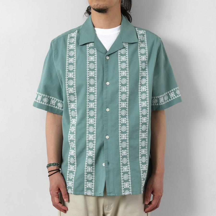 WAX LONDON（ワックスロンドン） ディドコット ショートスリーブシャツ プレースメントボーダー / 半袖 メンズ 麻 | WAX LONDON | 11