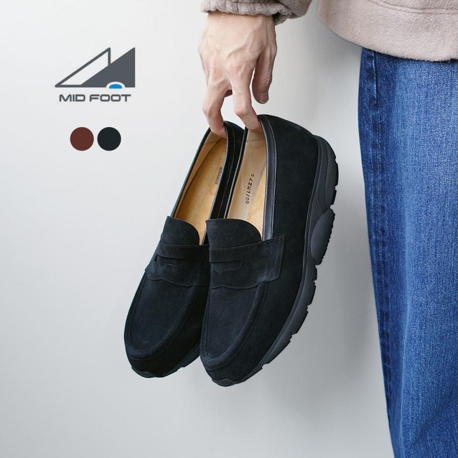 MIDFOOT（ミッドフット）スエード ローファー / メンズ 革靴 本革 リカバリーシューズ LOAFER | MID FOOT