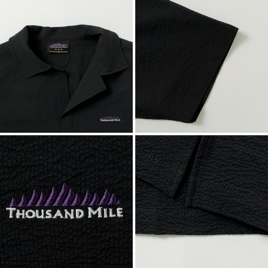 THOUSAND MILE（サウザンドマイル） ショートスリーブ スキッパーシャツ シアサッカー / メンズ UVカット 吸水速乾 機能素材 | THOUSAND MILE | 18
