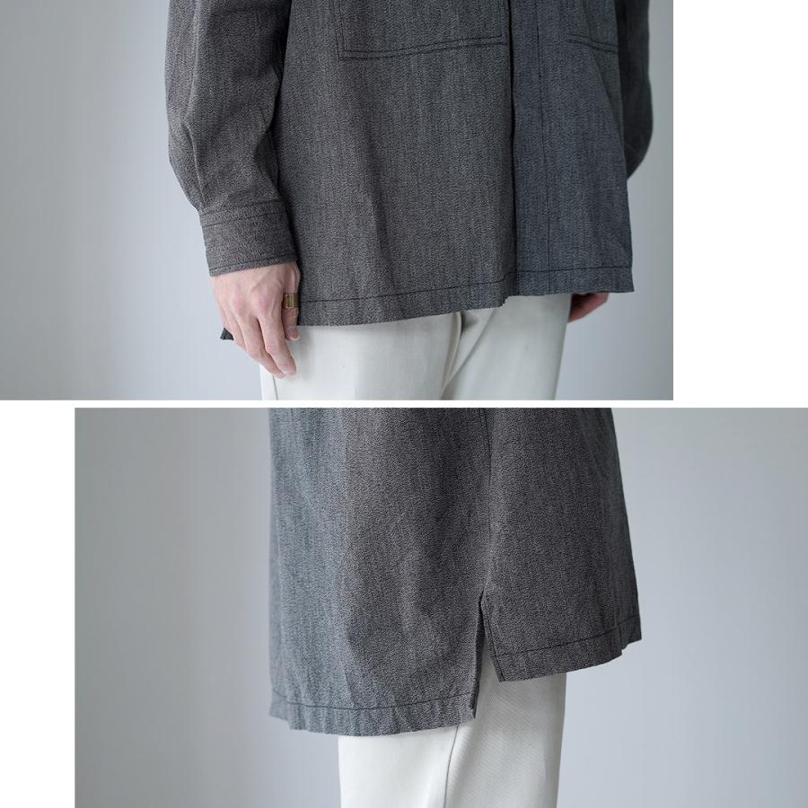 FUJITO（フジト） アーミーシャツ 撚り杢セルビッチシャンブレー / メンズ シャツ 長袖 ミリタリーシャツ 日本製 コットン | FUJITO | 13