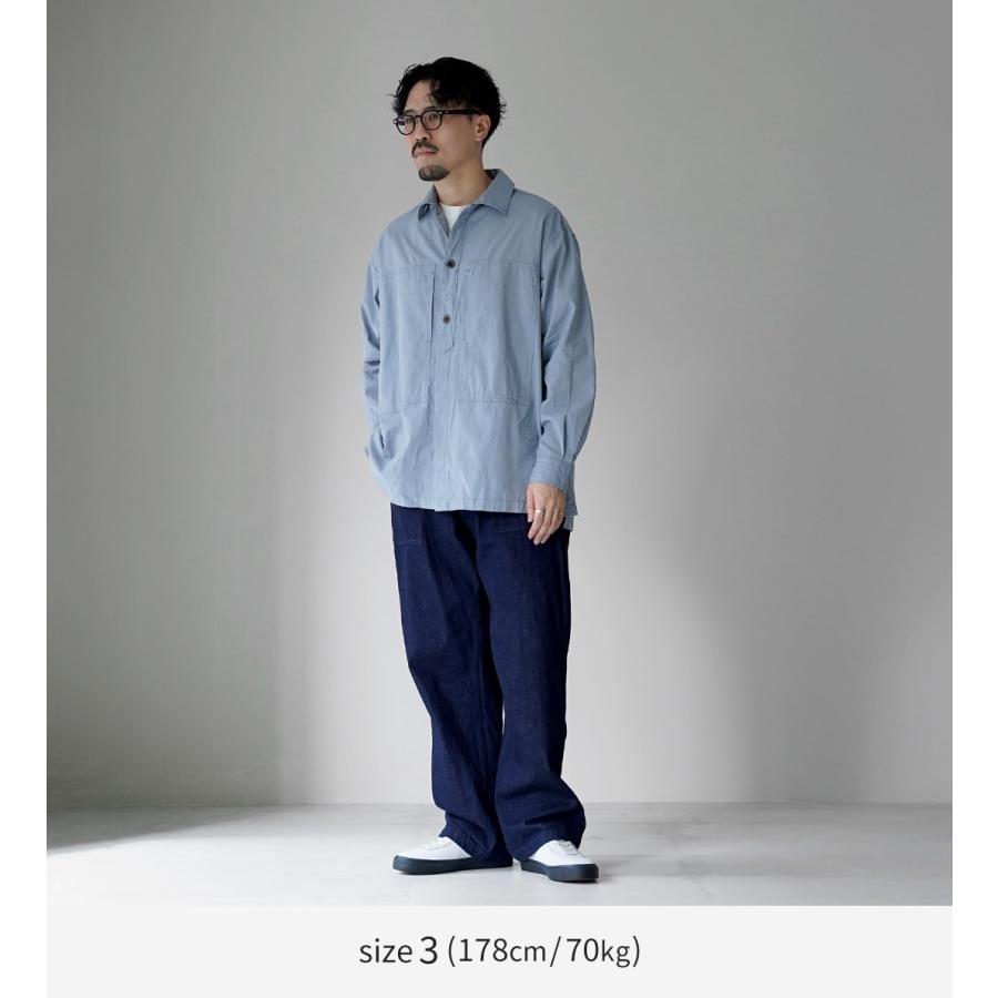 FUJITO（フジト） アーミーシャツ 撚り杢セルビッチシャンブレー / メンズ シャツ 長袖 ミリタリーシャツ 日本製 コットン | FUJITO | 05