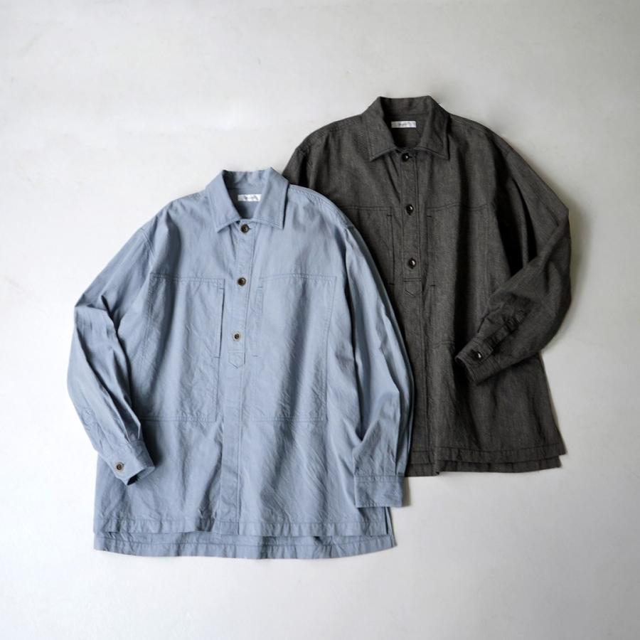 FUJITO（フジト） アーミーシャツ 撚り杢セルビッチシャンブレー / メンズ シャツ 長袖 ミリタリーシャツ 日本製 コットン | FUJITO | 07