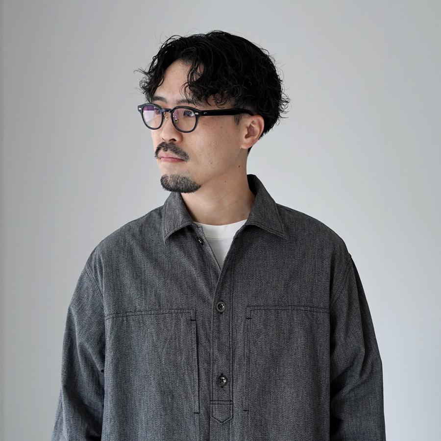 FUJITO（フジト） アーミーシャツ 撚り杢セルビッチシャンブレー / メンズ シャツ 長袖 ミリタリーシャツ 日本製 コットン | FUJITO | 10