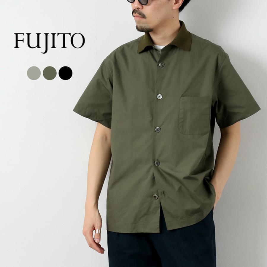 FUJITO（フジト） リブカラー シャツ リップストップ / メンズ シャツ 半袖 ミリタリーシャツ 日本製 Rib Collar Shirt | FUJITO