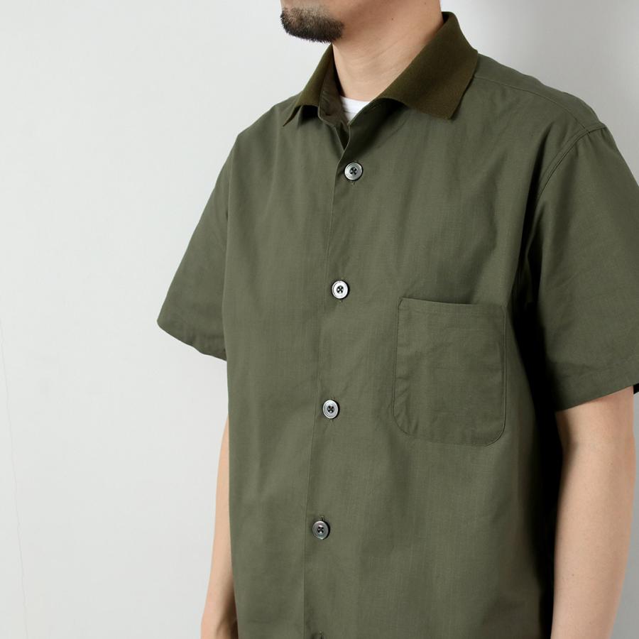 FUJITO（フジト） リブカラー シャツ リップストップ / メンズ シャツ 半袖 ミリタリーシャツ 日本製 Rib Collar Shirt | FUJITO | 11