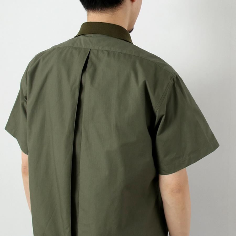 FUJITO（フジト） リブカラー シャツ リップストップ / メンズ シャツ 半袖 ミリタリーシャツ 日本製 Rib Collar Shirt | FUJITO | 12