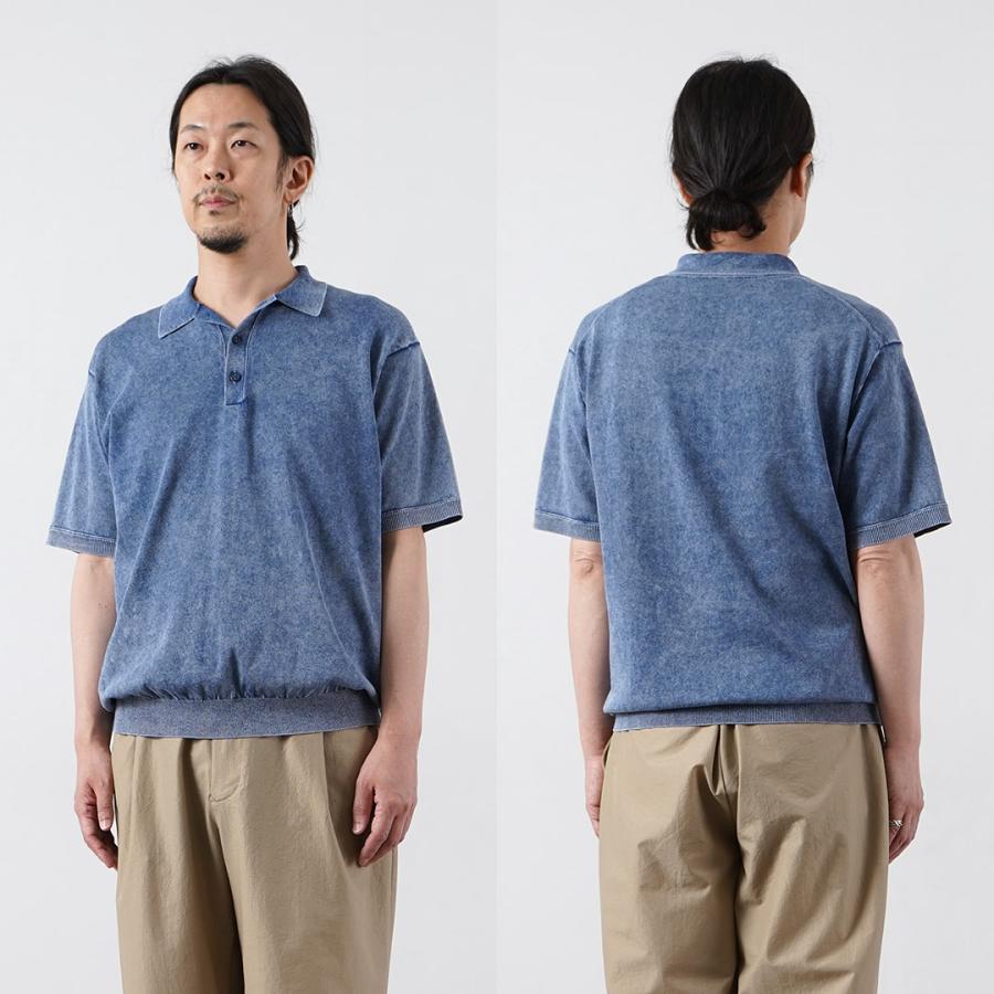 RYE TENDER（ライテンダー） オデッサ ピグメントダイ ニットポロシャツ / メンズ 半袖 | RYE TENDER | 15