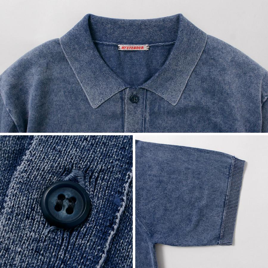 RYE TENDER（ライテンダー） オデッサ ピグメントダイ ニットポロシャツ / メンズ 半袖 | RYE TENDER | 18