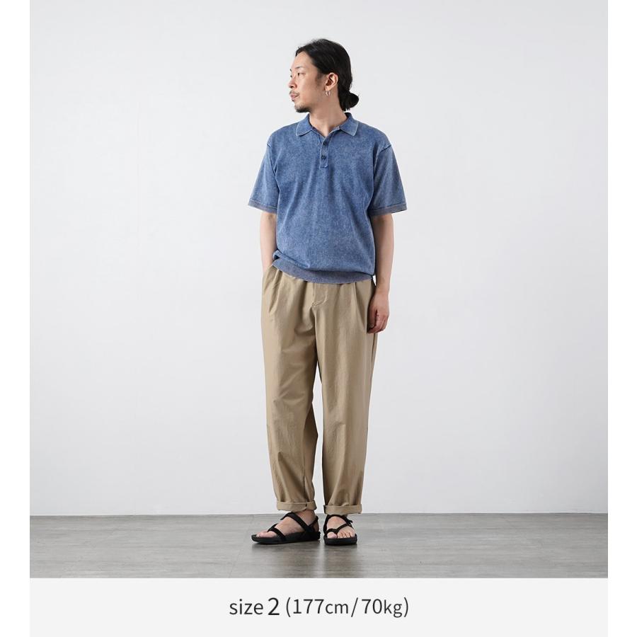RYE TENDER（ライテンダー） オデッサ ピグメントダイ ニットポロシャツ / メンズ 半袖 | RYE TENDER | 06