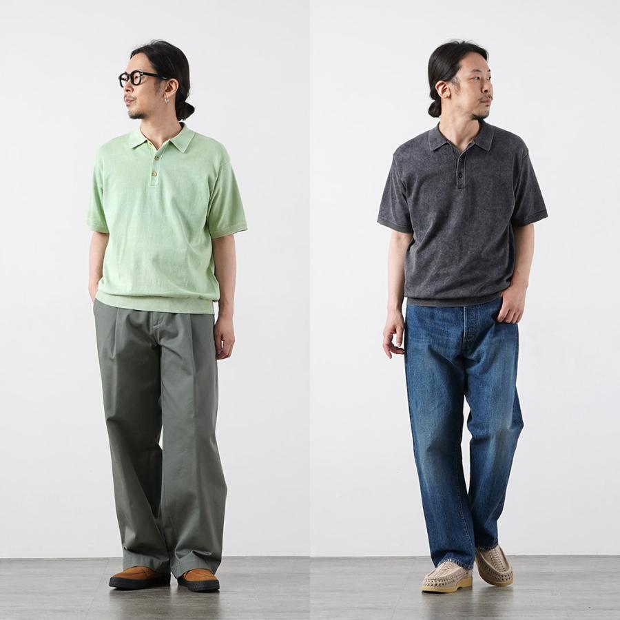 RYE TENDER（ライテンダー） オデッサ ピグメントダイ ニットポロシャツ / メンズ 半袖 | RYE TENDER | 07