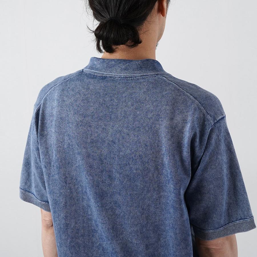 RYE TENDER（ライテンダー） オデッサ ピグメントダイ ニットポロシャツ / メンズ 半袖 | RYE TENDER | 12