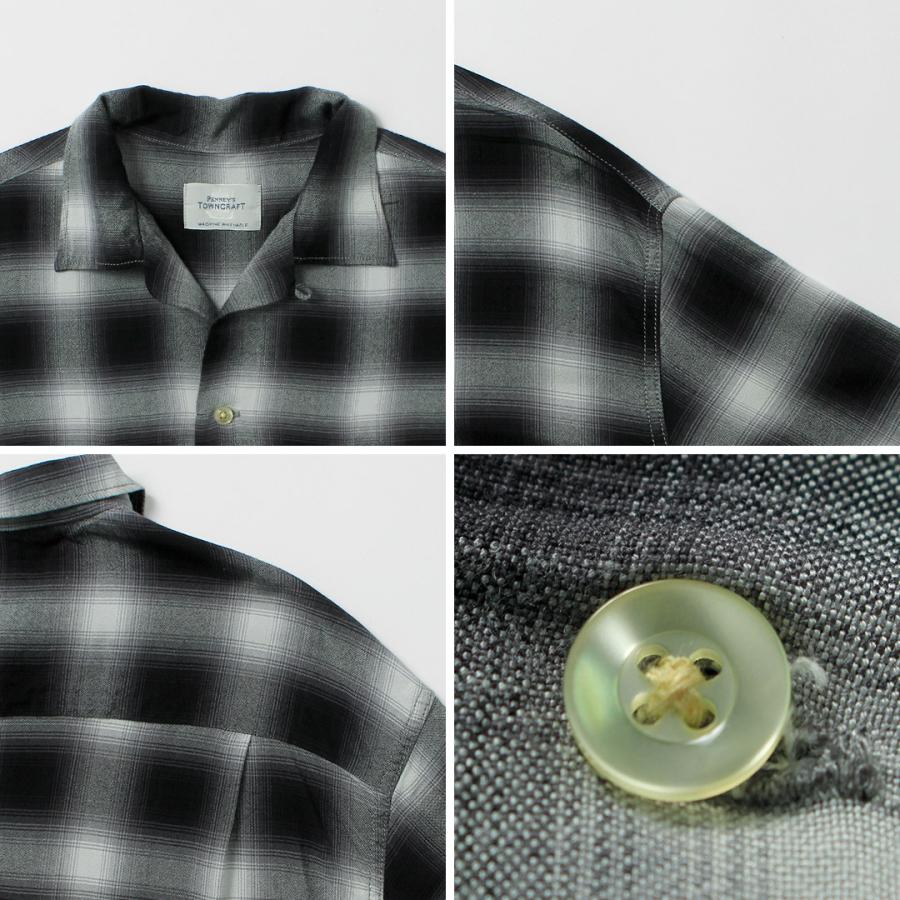 TOWNCRAFT（タウンクラフト） 60s オンブレー レーヨン ロングスリーブ ループカラーシャツ / メンズ シャツ 長袖 開襟 | TOWNCRAFT | 16