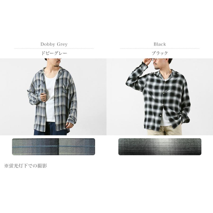 TOWNCRAFT（タウンクラフト） 60s オンブレー レーヨン ロングスリーブ ループカラーシャツ / メンズ シャツ 長袖 開襟 | TOWNCRAFT | 03