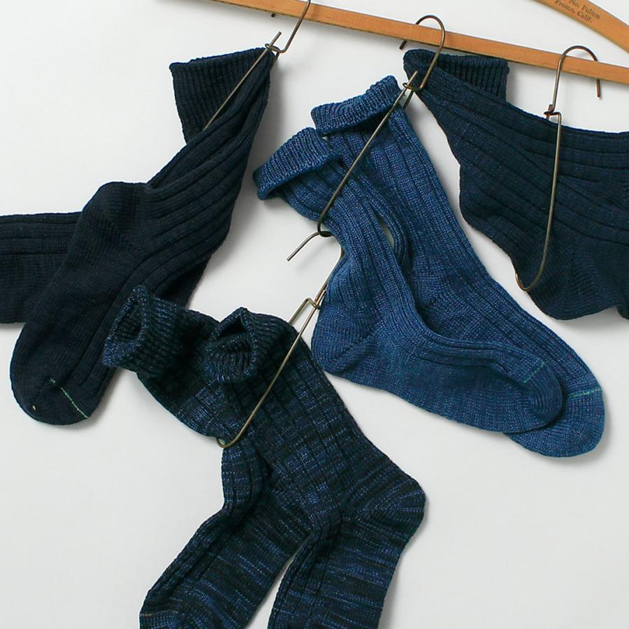 ROTOTO（ロトト） オーガニックコットン インディゴ トーン ソックス 日本製 / メンズ レディース ユニセックス 靴下 | ROTOTO | 06
