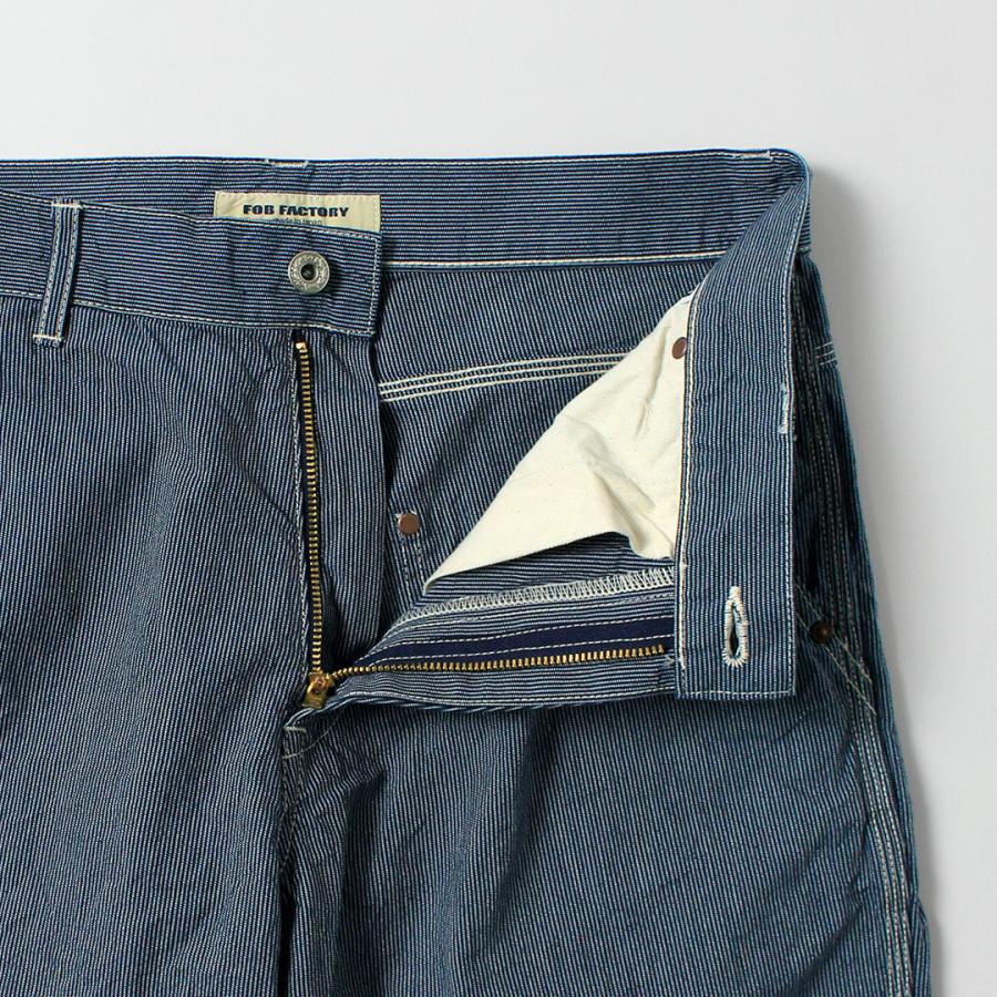 FOB FACTORY（FOBファクトリー） F0548 ヒッコリー ワークパンツ 日本製 / メンズ ワーク | FOB FACTORY | 07