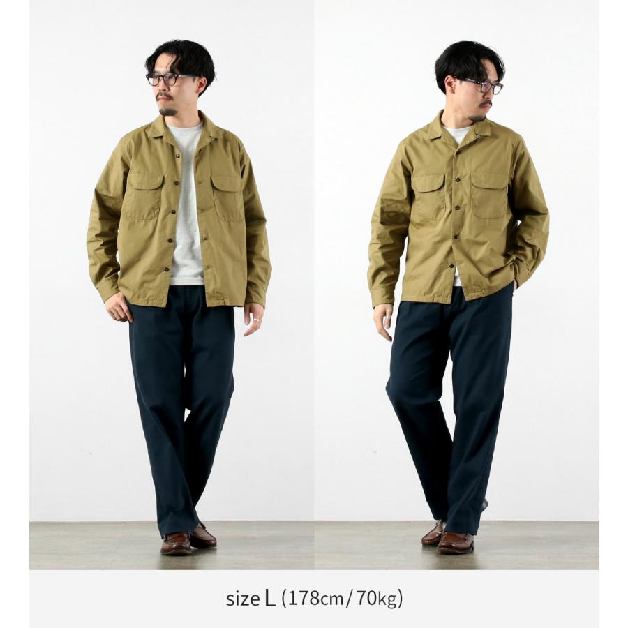 FOB FACTORY（FOBファクトリー） F3515 バットダイ ポプリン オープンカラーシャツ 日本製 / メンズ | FOB FACTORY | 05