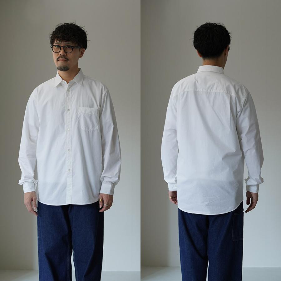 SHUTTLE NOTES（シャトルノーツ） 高密度ポプリン レギュラーカラーシャツ / メンズ シャツ 長袖 コットン 日本製 | shuttle notes | 13
