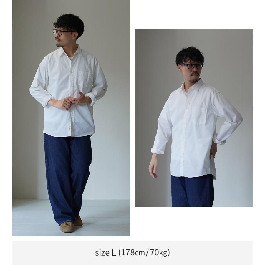 SHUTTLE NOTES（シャトルノーツ） 高密度ポプリン レギュラーカラーシャツ / メンズ シャツ 長袖 コットン 日本製 | shuttle notes | 14