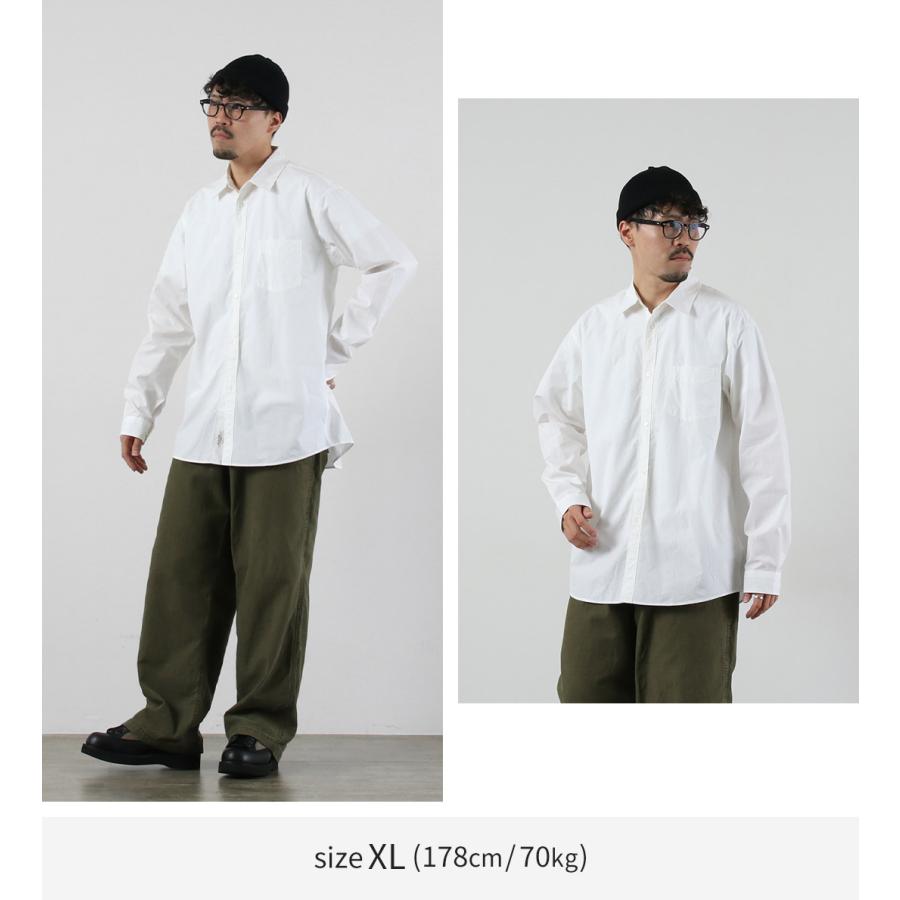 SHUTTLE NOTES（シャトルノーツ） 高密度ポプリン レギュラーカラーシャツ / メンズ シャツ 長袖 コットン 日本製 | shuttle notes | 15