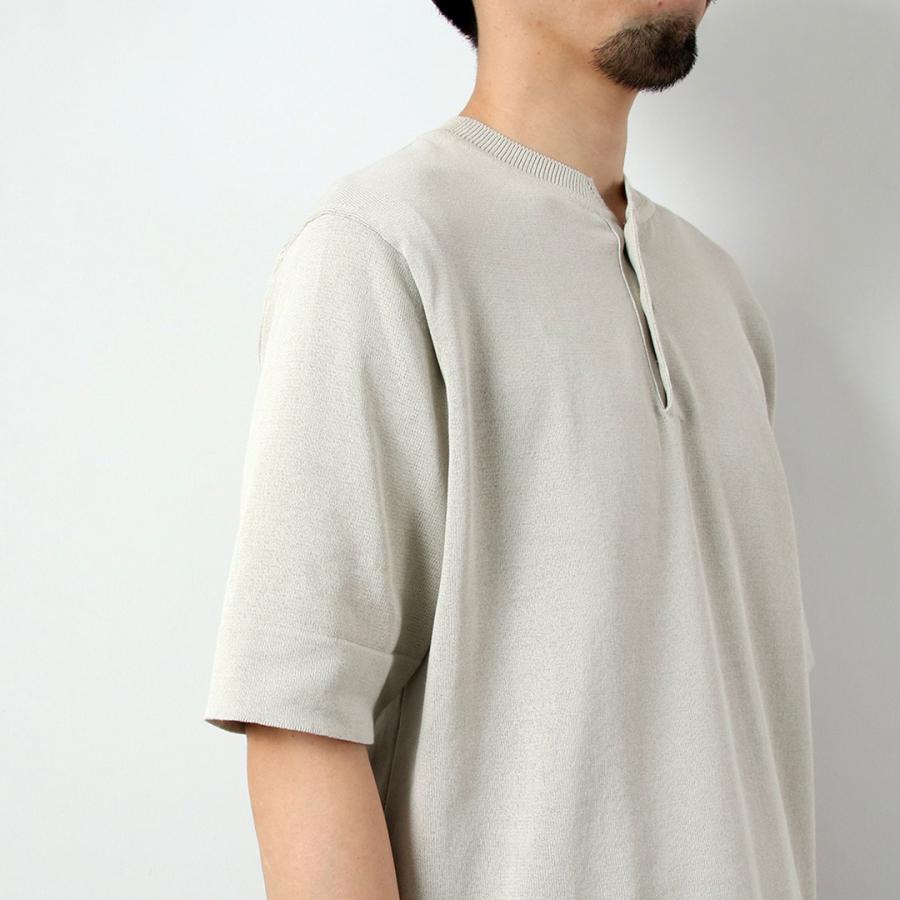 RINASCENTE（リナシェンテ） ハイブリッド ウォッシャブル ヘンリーネック ニットTシャツ 日本製 / メンズ 半袖 | Rinascente | 17