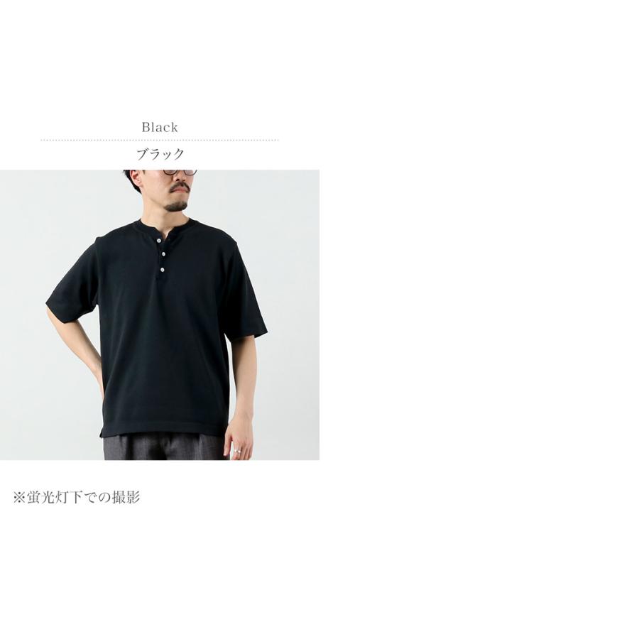 RINASCENTE（リナシェンテ） ハイブリッド ウォッシャブル ヘンリーネック ニットTシャツ 日本製 / メンズ 半袖 | Rinascente | 07