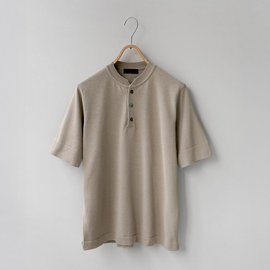 RINASCENTE（リナシェンテ） ハイブリッド ウォッシャブル ヘンリーネック ニットTシャツ 日本製 / メンズ 半袖 | Rinascente | 08