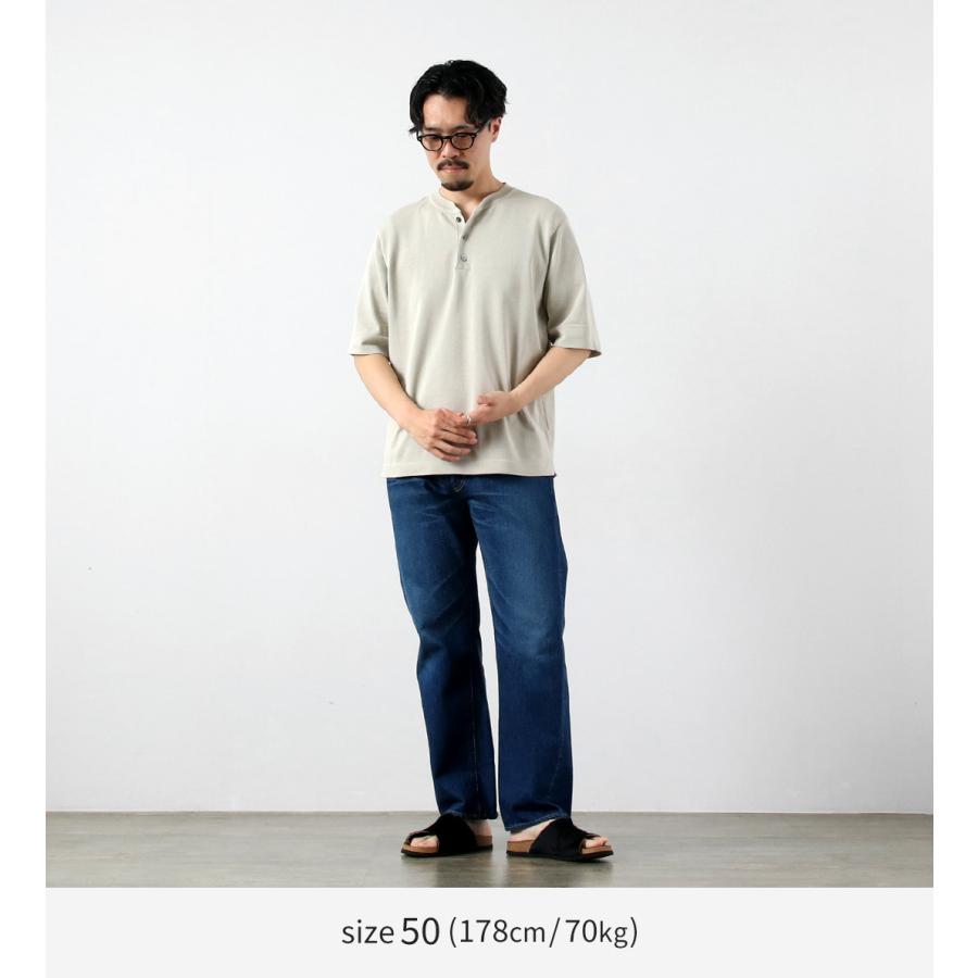 RINASCENTE（リナシェンテ） ハイブリッド ウォッシャブル ヘンリーネック ニットTシャツ 日本製 / メンズ 半袖 | Rinascente | 12