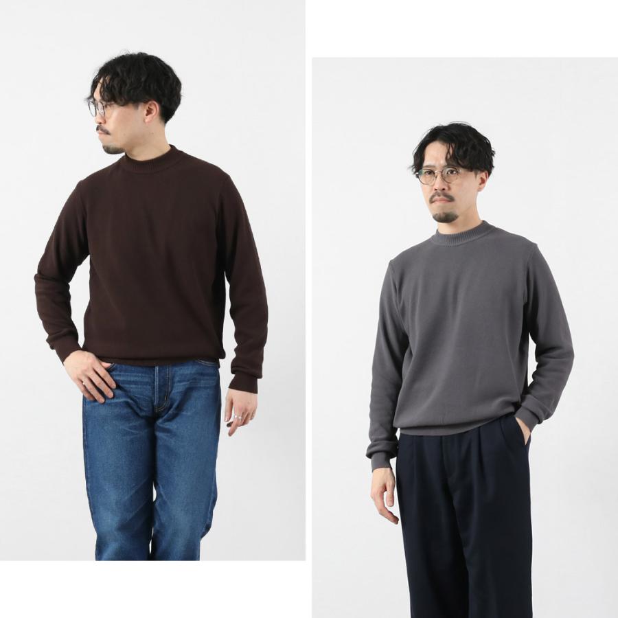 RINASCENTE（リナシェンテ） ハイブリッド ウォッシャブル 鹿の子沼ネック 長袖 ニットTシャツ 日本製 / メンズ コットン ポリエステル | Rinascente | 08