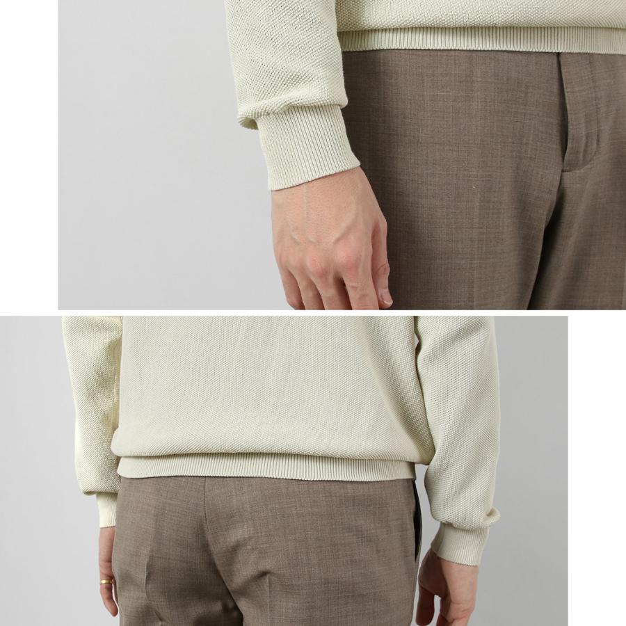 RINASCENTE（リナシェンテ） ハイブリッド ウォッシャブル 鹿の子沼ネック 長袖 ニットTシャツ 日本製 / メンズ コットン ポリエステル | Rinascente | 13