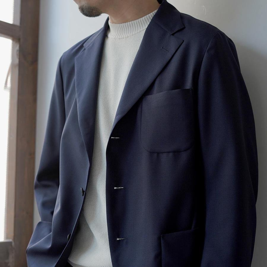 D.C.WHITE（ディーシーホワイト） サマーウール アンコンジャケット 日本製 / メンズ スーツ 紺ブレ | D.C.WHITE | 05