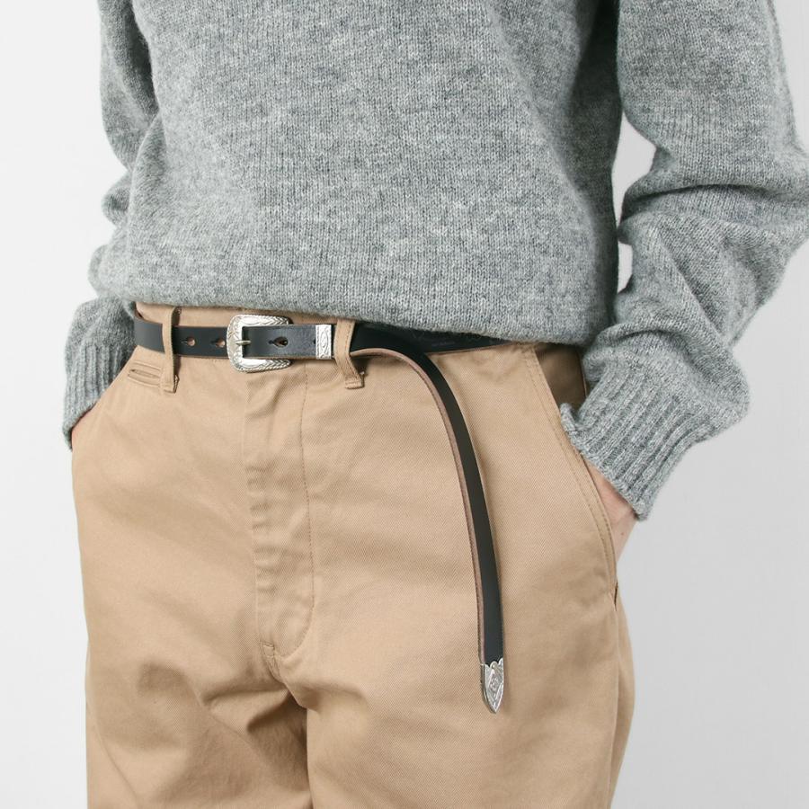 BUTTON WORKS（ボタンワークス） 別注 N＆J ウェスタンベルト ナローベルト / メンズ 本革 レザー 細め カジュアル 日本製 | Button Works | 13