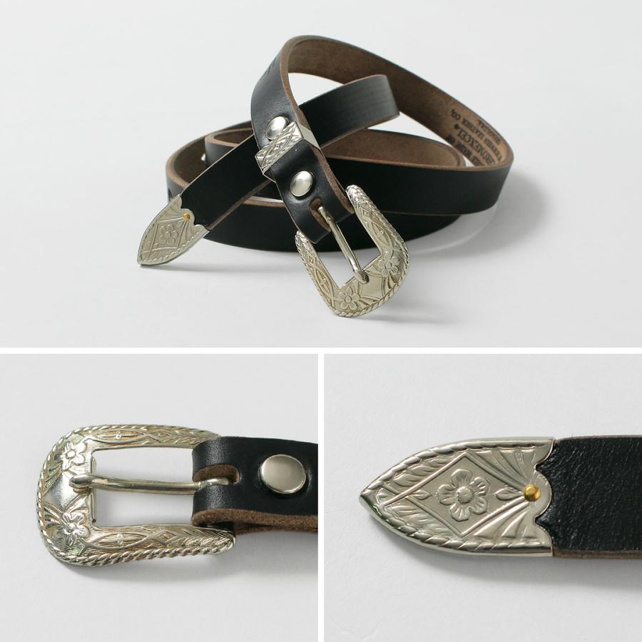 BUTTON WORKS（ボタンワークス） 別注 N＆J ウェスタンベルト ナローベルト / メンズ 本革 レザー 細め カジュアル 日本製 | Button Works | 08