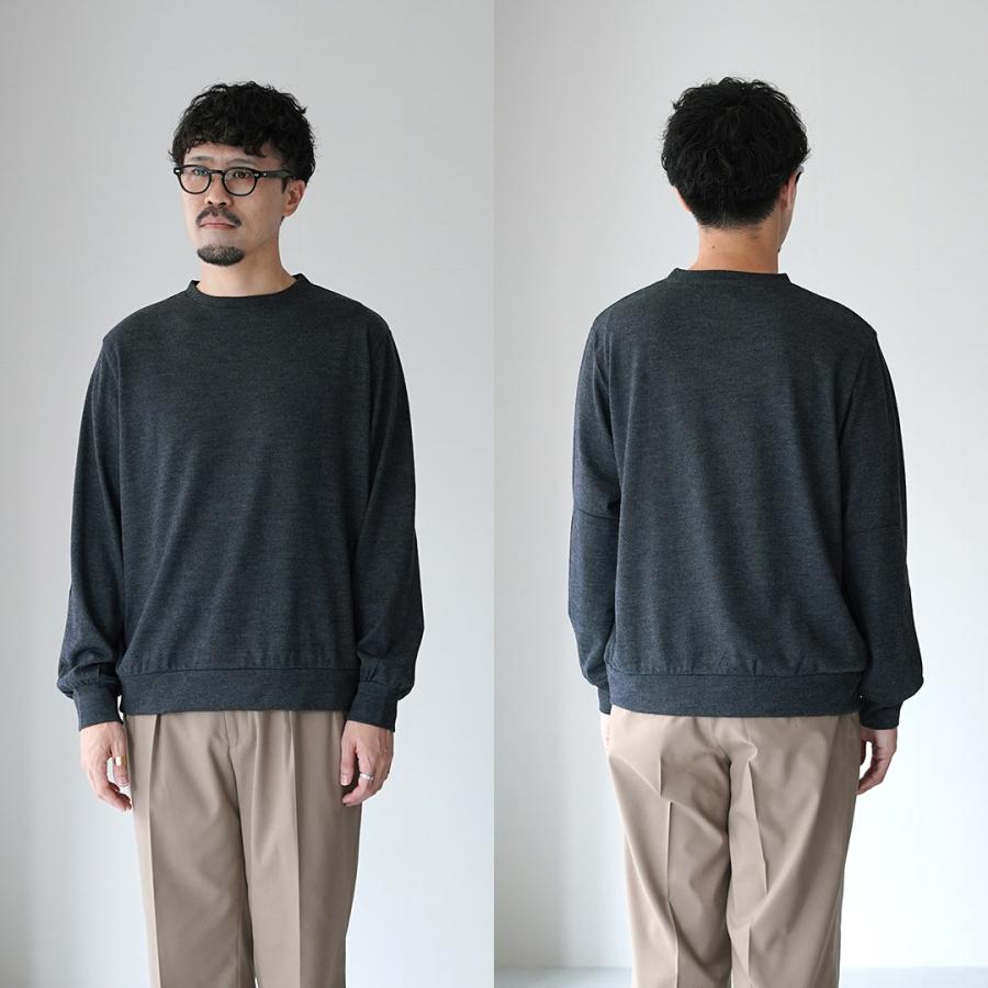 KEMA DESIGNS（ケマデザインズ） ウォッシャブルウール エルボーパッチ ニットTee / メンズ カットソー トップス 日本製 | kema designs | 14