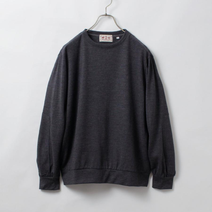 KEMA DESIGNS（ケマデザインズ） ウォッシャブルウール エルボーパッチ ニットTee / メンズ カットソー トップス 日本製 | kema designs | 04