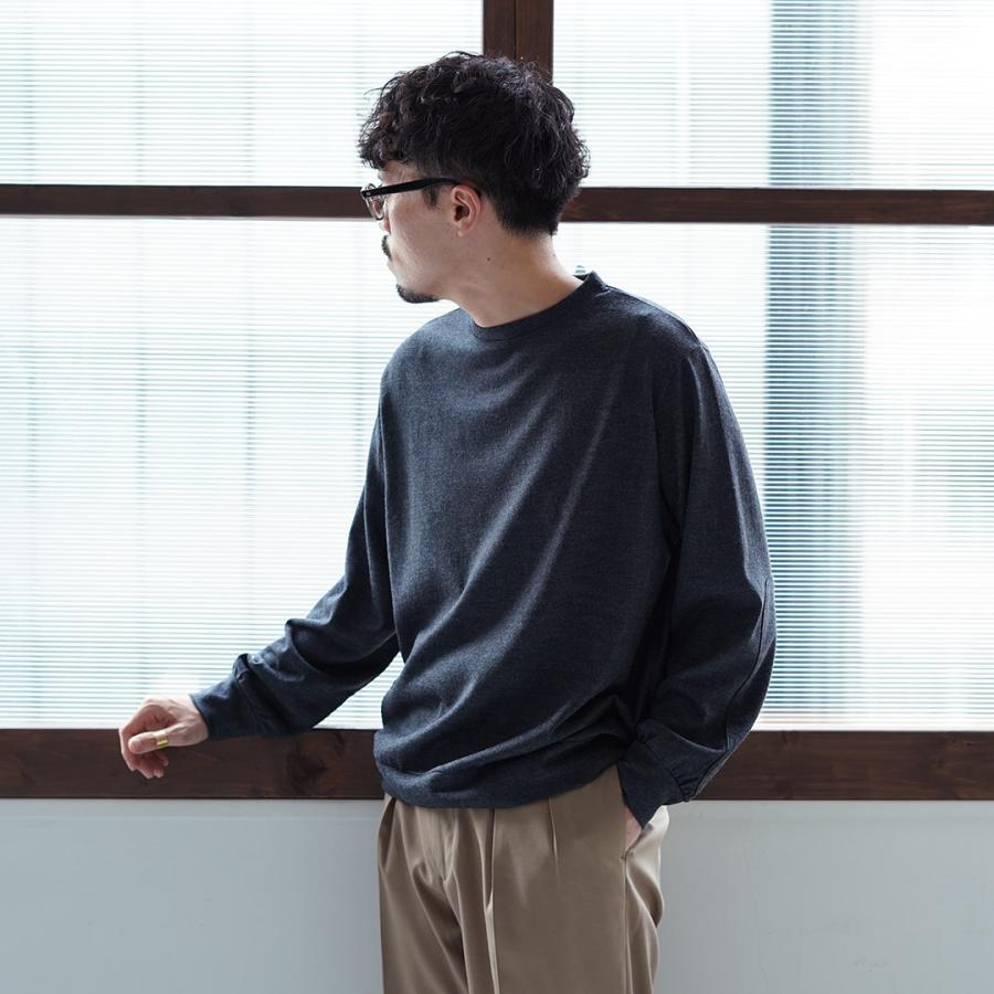 KEMA DESIGNS（ケマデザインズ） ウォッシャブルウール エルボーパッチ ニットTee / メンズ カットソー トップス 日本製 | kema designs | 10